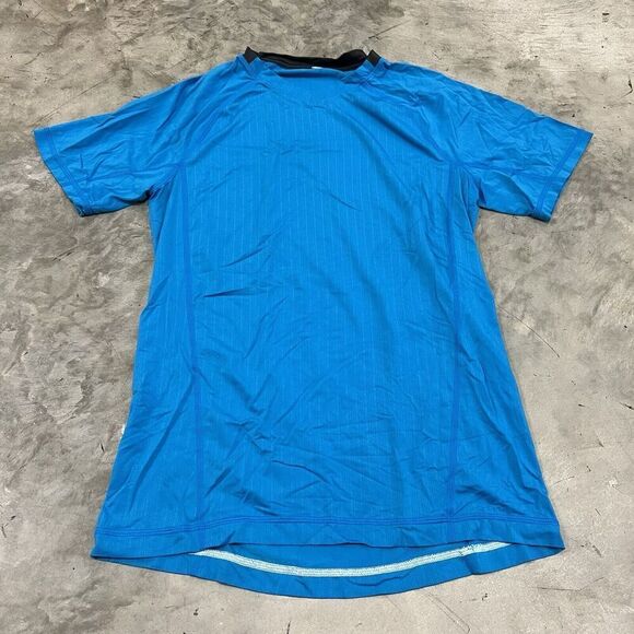 Lululemon Men's Cadence Tee Color Kayak Blue Size Small Four Way Stretch - Picture 1 of 5
